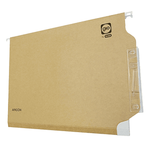 Gio By Elba Carpeta Colgante Armario Arcon A4 240gr - Lomo en V - Capacidad Max.100Hojas - Cartulina Bicolor - Visor Efecto Lupa - Etiquetas Blancas I