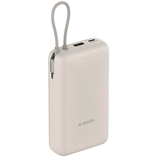 Xiaomi Tan GL Powerbank 20000 mAh - 33W - Cable Integrado - Carga Rapida - Multiples Capas de Seguridad - Color Beige