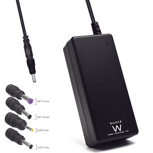 Ewent Cargador Especifico para Portatiles ASUS - 65W de Potencia - 4 Clavijas Intercambiables - Color Negro