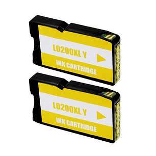 Lexmark 200XL Amarillo Pack 2 Cartuchos de Tinta Genericos - Reemplaza 14L0200