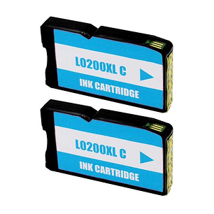 Lexmark 200XL Cyan Pack 2 Cartuchos de Tinta Genericos - Reemplaza 14L0198
