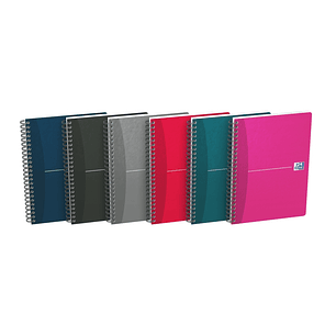 Oxford Office Essentials A5 Cuaderno Espiral Tapa Blanda - 90 Hojas - Cuadricula 5x5 - Colores Surtidos
