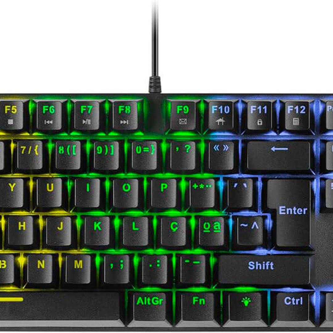 Mars Gaming Teclado Mecanico RGB MK422 - Tecnologia Antipolvo - Efectos de Iluminacion Rainbow - Teclas Ultra-resistentes - Funciones Multimedia y Mod 1