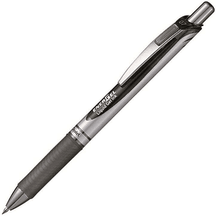 Pentel Energel Boligrafo de Bola Retractil - Punta 0.7mm - Trazo 0.35mm - Tinta Gel - Recargable - Grip de Agarre - Clip de Metal - 50% de Materiales 