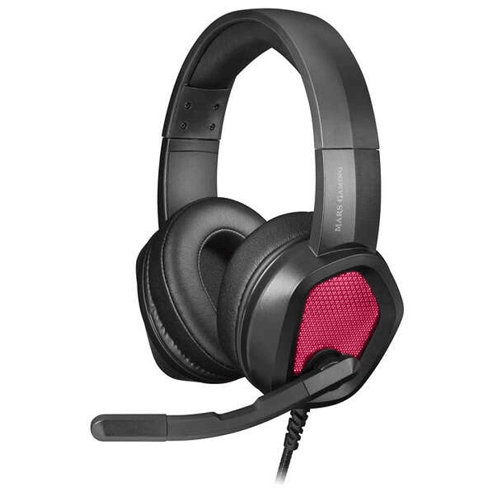 Mars Gaming MH320 Auriculares Gaming con Microfono Plegable - Iluminacion RGB - Diadema Ajustable - Almohadillas Acolchadas - Control en Cable - Cable 1