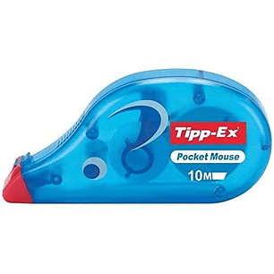 Tipp-Ex Pocket Mouse Cinta Correctora 4.20mm x 10m - Resistente - Escritura Instantanea - Capuchon Protector