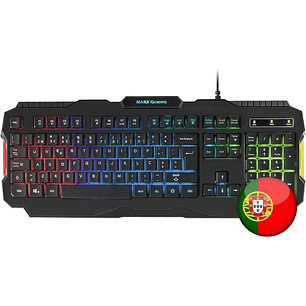 Mars Gaming MRK0 Teclado Gaming RGB Rainbow 9 Colores 15 Teclas de Funcion - 560x199x32mm - Retroiluminacion Multicolor, Capacidad Anti-ghosting, Puls