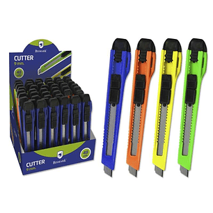 Bismark Cutter Pequeño con Cuchilla de Acero - Sistema de Bloqueo - Retractable e Intercambiable - Colores Surtidos