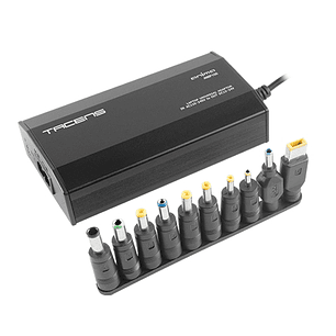 Tacens Anima ANBP100 Cargador Universal para Portatil 100W - Conexion USB - 10 Adaptadores - 8 Opciones de Voltaje desde 12 a 24V - Color Negro