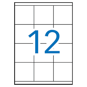 Apli Etiquetas Blancas Permanentes 70.0 x 67.7 mm 100 Hojas