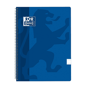 Oxford School Classic Cuaderno Espiral Tapa de Plastico Folio - Pauta 2.5 con Margen - 80 Hojas - Color Azul Marino