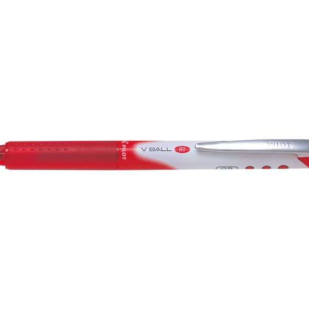 Pilot Boligrafo de Tinta Liquida V Ball RT 07 - Retractil - Punta de Bola Conica 0.5mm - Trazo 0.25mm - Grip de Goma - Color Rojo 1