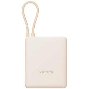 Xiaomi Tan GL Powerbank 10000 mAh - 33W - Cable Integrado - Carga Rapida - Multiples Capas de Seguridad - Color Beige