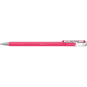 Pentel Mattehop Boligrafo de Bola - Punta 1mm - Trazo 0.5mm - Tinta de Gel Opaca - Fabricado con 55% de Materiales Reciclados - Color Rosa