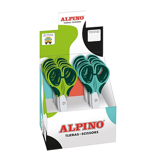Alpino Colorfull Tijera Escolar 13cm - Acero Inoxidable - Punta Roma - Colores Surtidos