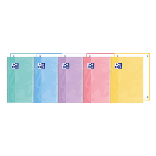 Oxford School Touch Europeanbook 1 Cuaderno A4+ 80 Hojas icroperforadas Rayado Dots - Tapa Extradura - Colores Pastel Surtidos