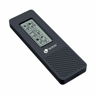 Leotec Caja Externa para Disco SSD M.2 NVMe - USB 3.2 Gen 2 - Panel LCD Type-C - 10Gbps