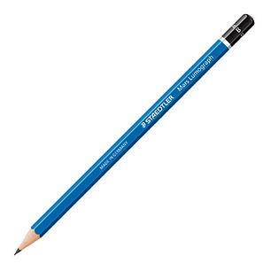 Staedtler Mars Lumograph 100 Lapiz de Grafito Hexagonal - Mina B Ultrarresistente de 2mm - Madera de Bosques Sostenibles - Caja de 12 ud