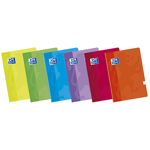 Oxford Classic Pack de 10 Libretas Grapadas Formato A5+ Cuadriculado 4x4mm - 48 Hojas con Margen - Tapa Blanda Plastificada - Colores Surtidos