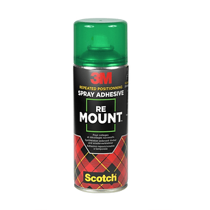 Scotch Remount Adhesivo en Spray 400ml - Union Temporal y Flexible - No Permanente - Color Transparente