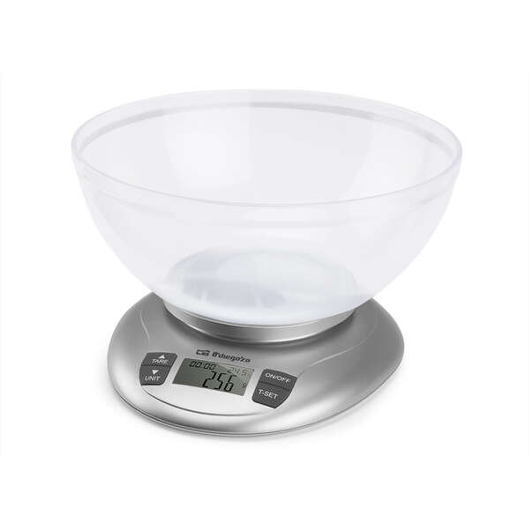 Orbegozo PC 2017 Bascula de Cocina Digital - Precision y Versatilidad en tus Recetas - Capacidad 3.5kg - BOL Transparente - Funcion Tara - Indicador d 1