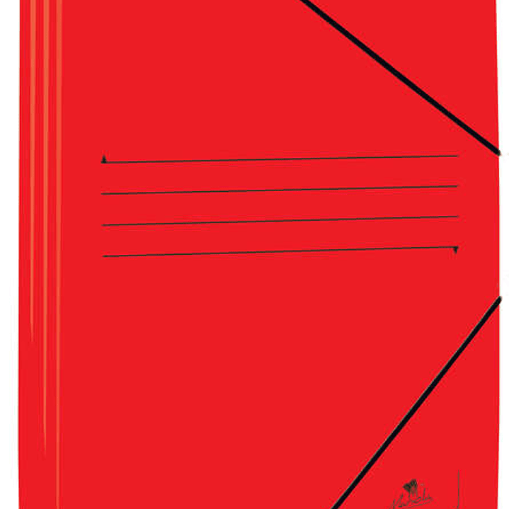 Mariola Carpeta de Carton Estucado con Solapas Folio 500gr/m2 - Medidas 34x25x1cm - Cierre con Goma Elastica - Color Rojo 1
