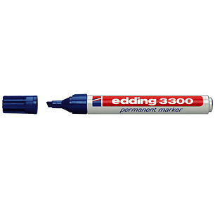 Edding 3300 Rotulador Permanente - Punta Biselada - Trazo entre 1 y 5 mm. - Tinta Casi Inodora - Secado Rapido - Color Azul