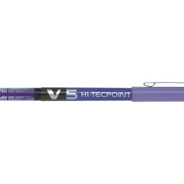 Pilot Boligrafo de Tinta Liquida V5 HI-Tecpoint Rollerball - Punta Fina de Aguja 0.5mm - Trazo 0.3mm - Color Violeta 1