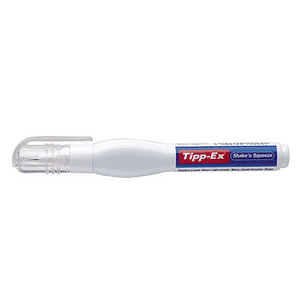 Tipp-Ex Shake'n Squeeze Boligrafo Corrector 8ml - Formula de Secado Rapido - Punta Metalica