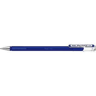 Pentel Mattehop Boligrafo de Bola - Punta 1mm - Trazo 0.5mm - Tinta de Gel Opaca - Fabricado con 55% de Materiales Reciclados - Color Azul
