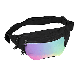 Milan Sunset Bolsa de Cintura - Ajustable - Cremallera con Tirador - 3 Bolsillos - Multicolor