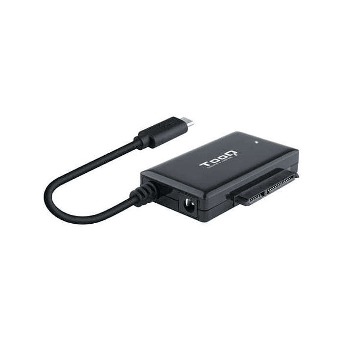 Tooq Adaptador USB 3.0 USB-C a SATA para Discos Duros de 2.5” y 3.5” con Alimentador - Color Negro 1
