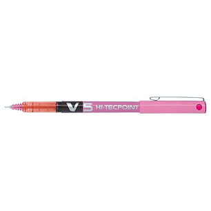 Pilot Boligrafo de tinta liquida V5 HI-Tecpoint Rollerball - Punta fina de aguja 0.5mm - Trazo 0.3mm - Color Rosa