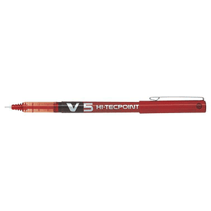 Pilot Boligrafo de Tinta Liquida V5 HI-Tecpoint Rollerball - Punta Fina de Aguja 0.5mm - Trazo 0.3mm - Color Rojo