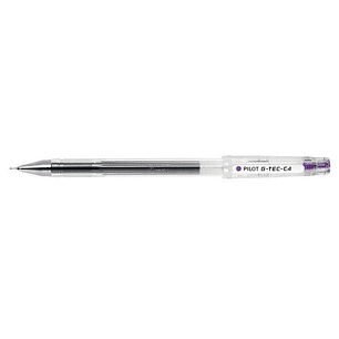 Pilot G-Tec C4 Boligrafo de Tinta Gel - Punta de Bola 0.4mm - Trazo 0.2mm - Extra Fino - Recargable - Color Violeta