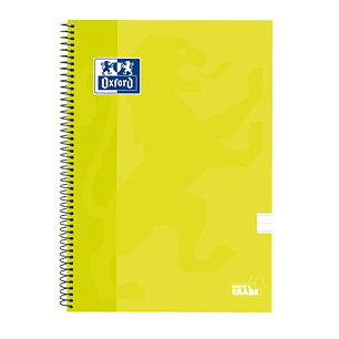 Oxford School Classic Cuaderno Espiral Tapa Extradura Write&Erase - Folio 1 Linea con Margen - 80 Hojas - Color Lima