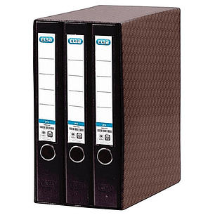 Elba Rado Top Modulo de 3 Archivadores de Palanca A4 - Lomo 50mm - Forrado Exterior Plastico - Interior Papel - Color Negro