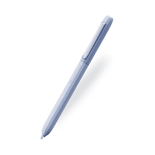 Faber-Castell Avori Boligrafo de Mecanismo Giratorio XB - 92% de Plastico Reciclado - Clip Metalico Solido - Color Azul Claro