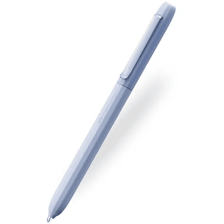 Faber-Castell Avori Boligrafo de Mecanismo Giratorio XB - 92% de Plastico Reciclado - Clip Metalico Solido - Color Azul Claro 1