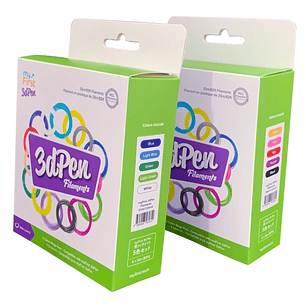 MyFirst Filament Refill - Pack 5 Recambios Filamentos para 3D PEN Make - Colores Calidos, Amarillo, Rosa, Rojo, Purpura y Negro