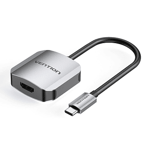 Vention Adaptador USB-C a HDMI/VGA Hembra - 0.15m - Color Gris