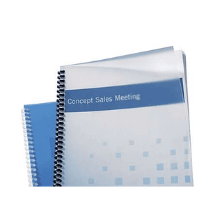 GBC PolyClearView Pack de 100 Tapas de Encuadernar A4 - 500 Micras - Color Transparente