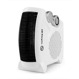 Orbegozo FH 5040 a Calefactor 2 en 1 - Potencia 2000W - Selector Rotativo 3 Posiciones - Funcion Ventilador - Asa Transporte - Proteccion Sobrecalenta