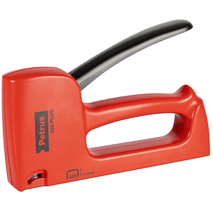 Petrus 260 Plus Clavadora/Grapadora - Para Grapas 530/4-10mm - Carga Posterior - Sistema de Bloqueo de Palanca - Color Rojo