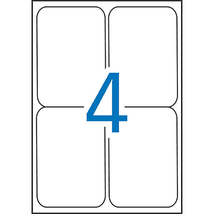 Apli Etiquetas Blancas Resistentes Intemperie 99.1 x 139mm 20 Hojas