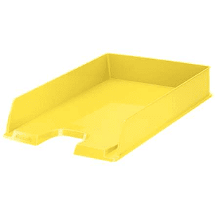 Esselte Europost Vivida Bandeja Portadocumentos -  Formato Vertical - A4 - Espacio para Etiqueta Identificativa - Color Amarillo