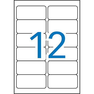 Apli Etiquetas Blancas Resistentes Intemperie 99.1 x 42.3mm 20 Hojas