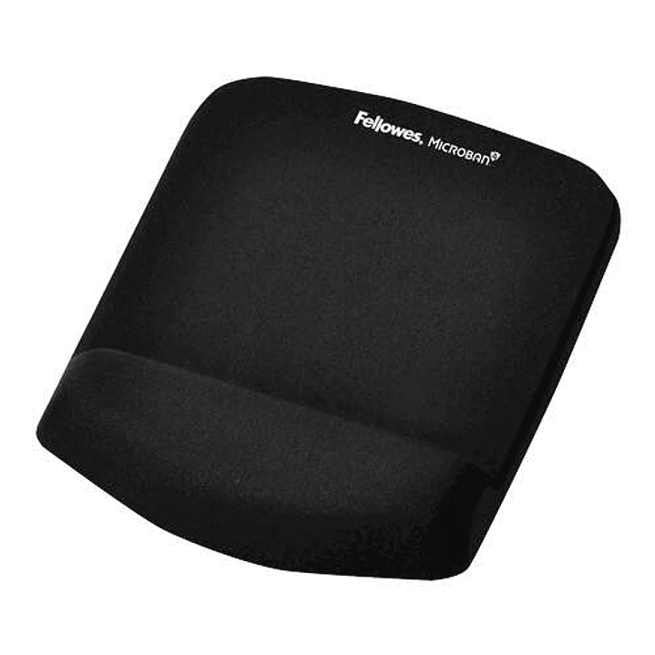 Fellowes PlushTouch Alfombrilla con Reposamuñecas Foam Fusion - Base Antideslizante - Material Extrasuave - Proteccion Antibacterias - Color Negro 1