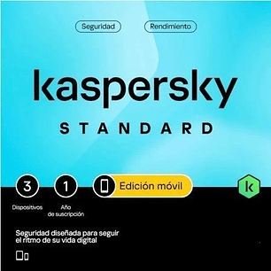 Kaspersky Standard Mobile Antivirus - 3 Dispositivos - Servicio 1 Año