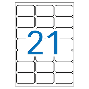 Apli Etiquetas Blancas Resistentes Intemperie 63.5 x 38.1mm 20 Hojas